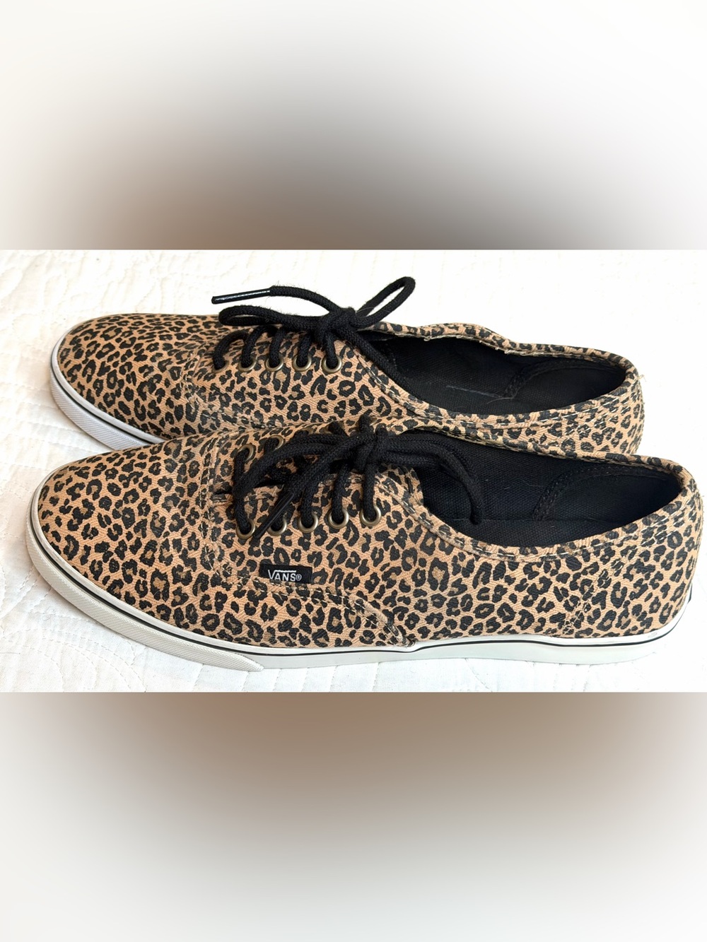 Vans Authentic Leopard Print Low Top Sneakers Shoes Unisex Sz Mens 8.5 womens 10